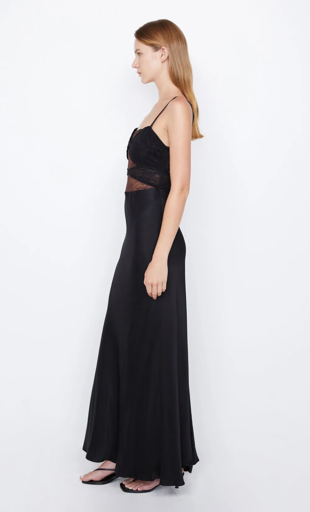 AMORAS CUT OUT DRESS - BLACK/CHOCOLATE sold by bec + bridge product image thumbnail 4