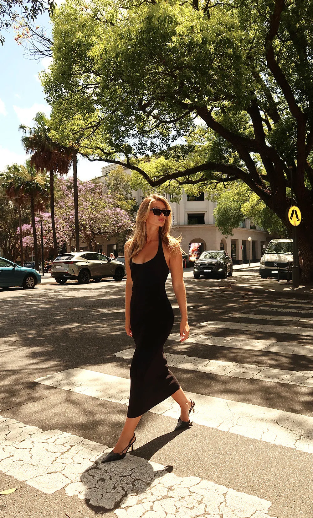 CYNDIE HALTER MIDI DRESS - BLACK sold by bec + bridge product image thumbnail 2