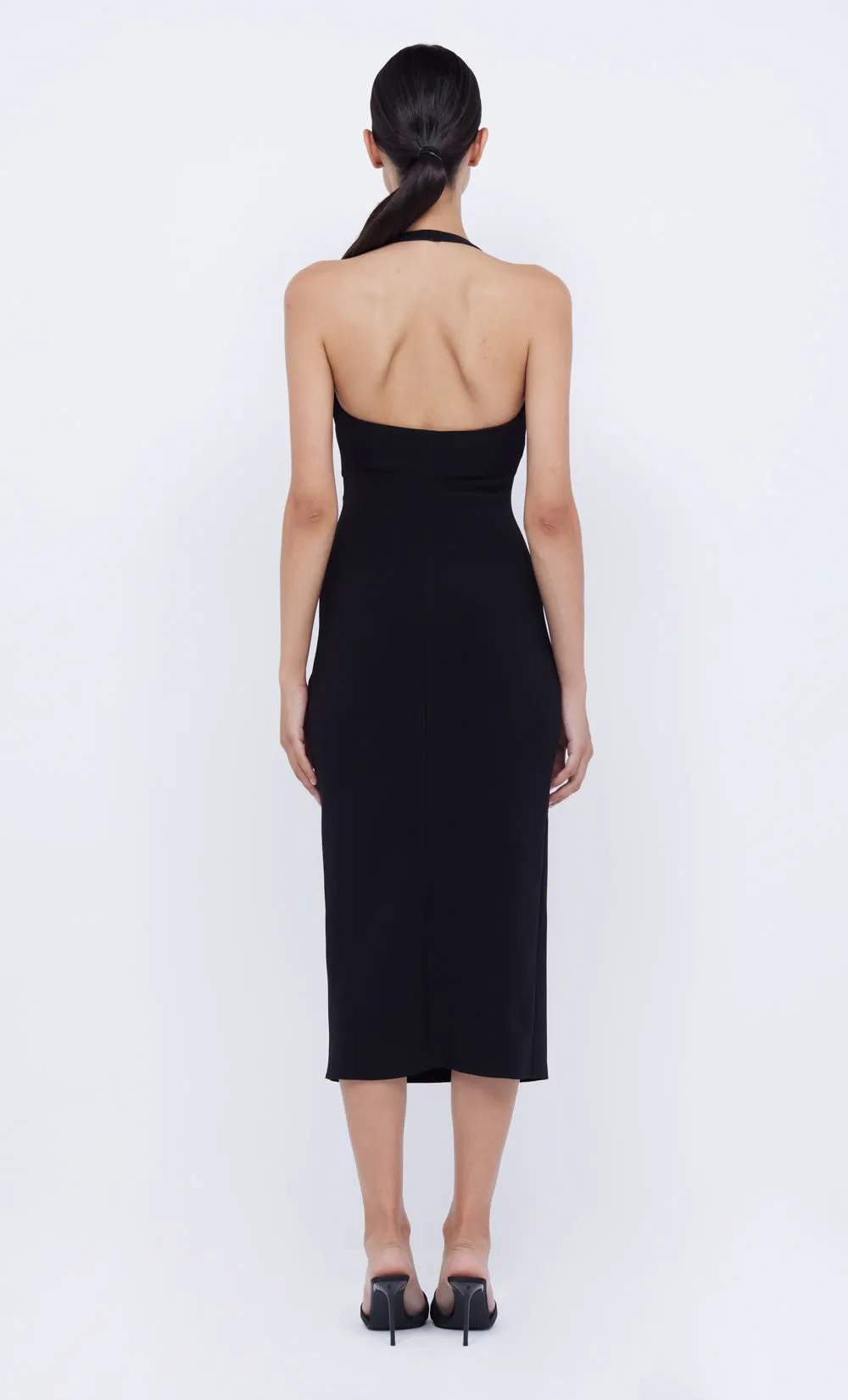 CYNDIE HALTER MIDI DRESS - BLACK sold by bec + bridge product image thumbnail 5