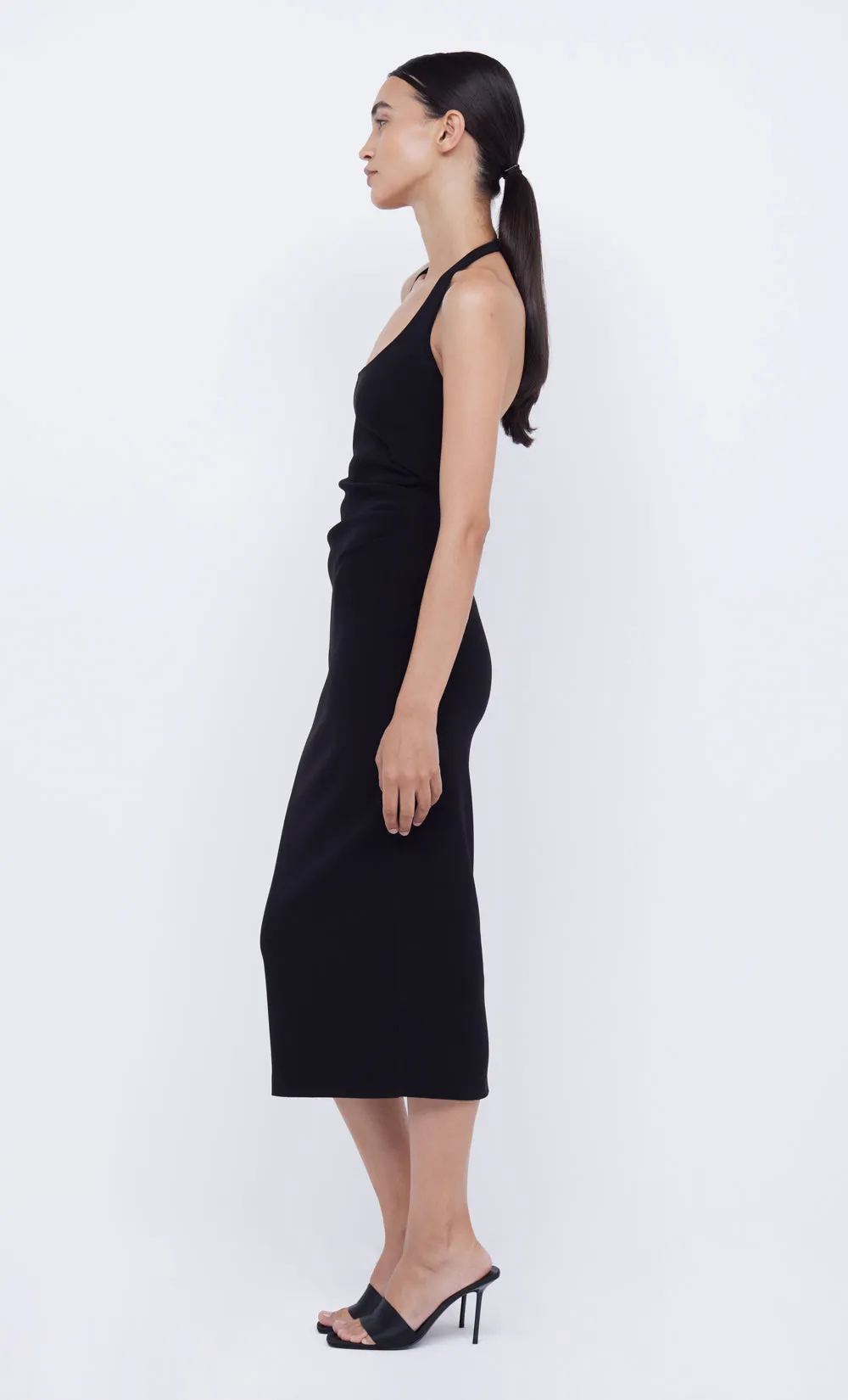 CYNDIE HALTER MIDI DRESS - BLACK sold by bec + bridge product image thumbnail 4