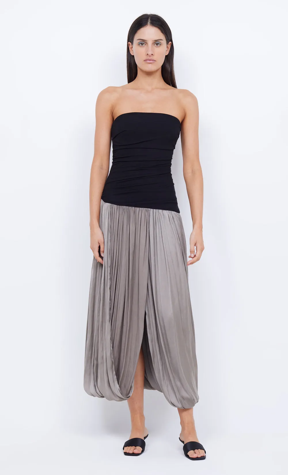 SERENE STRAPLESS MAXI DRESS - BLACK/TAUPE sold by bec + bridge product image thumbnail 2