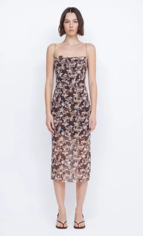 HERLANI SINGLET MIDI DRESS - HIBISCUS CHOC sold by bec + bridge