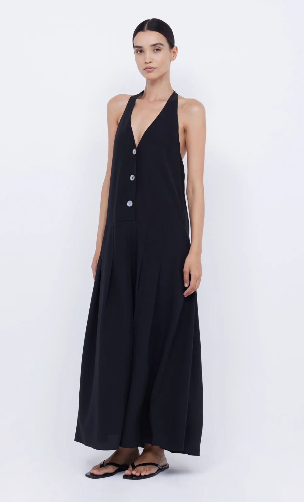 PIPER HALTER MAXI DRESS - BLACK sold by bec + bridge product image thumbnail 4