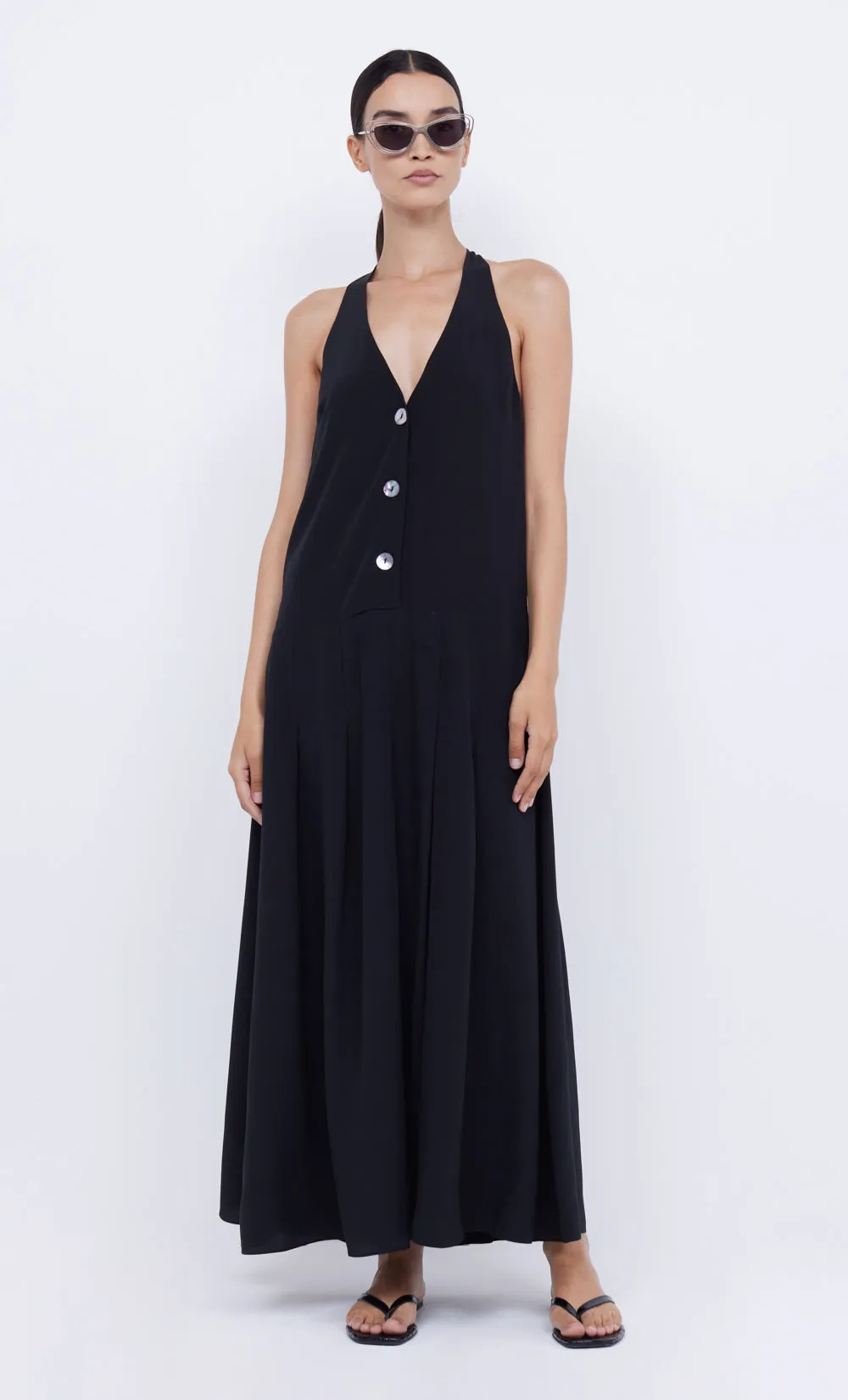 PIPER HALTER MAXI DRESS - BLACK sold by bec + bridge