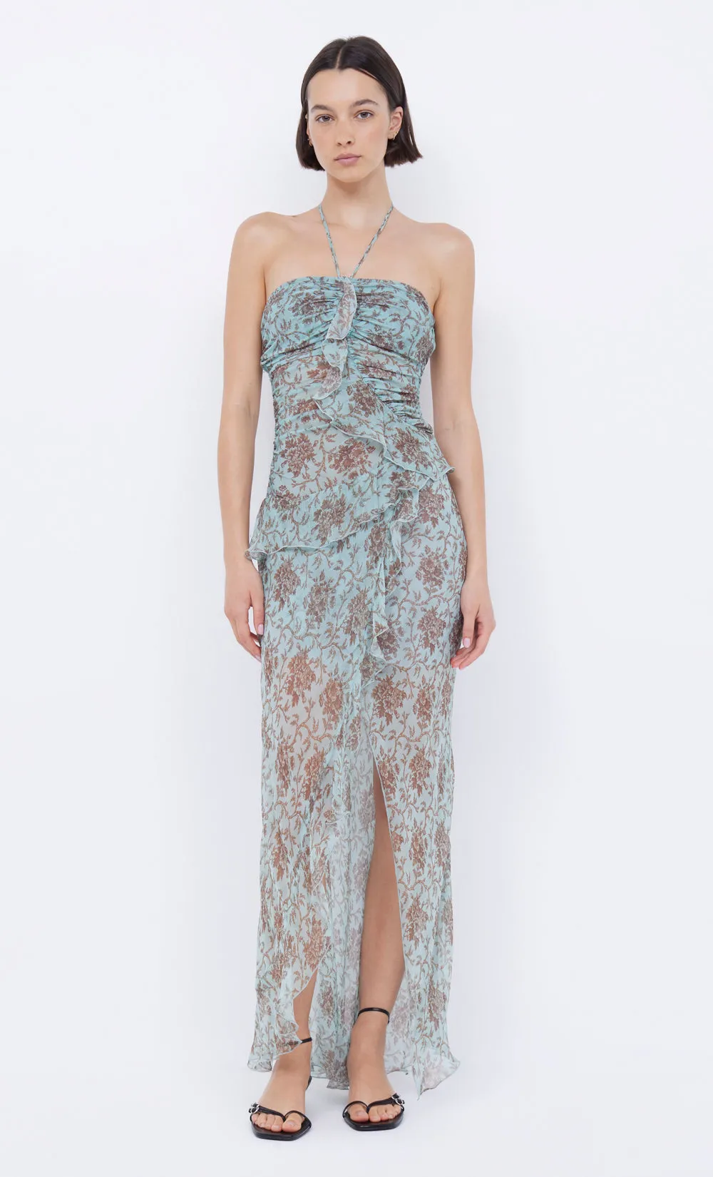 TWIGGY FRILL MAXI DRESS - JUNIPER FLORAL sold by bec + bridge