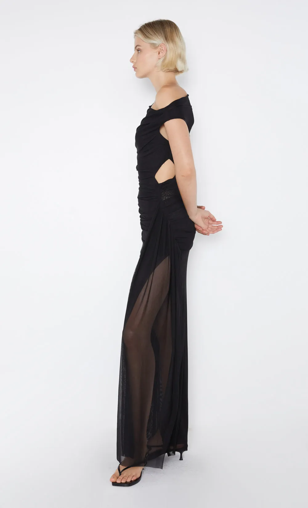 VICTORIA ASYM DRESS - BLACK sold by bec + bridge product image thumbnail 4