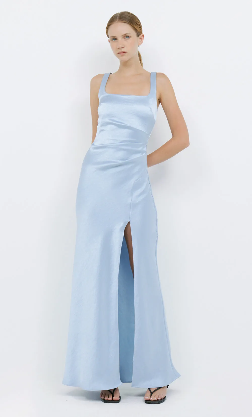 THE DREAMER SQUARE NECK DRESS - DUSTY BLUE sold by bec + bridge