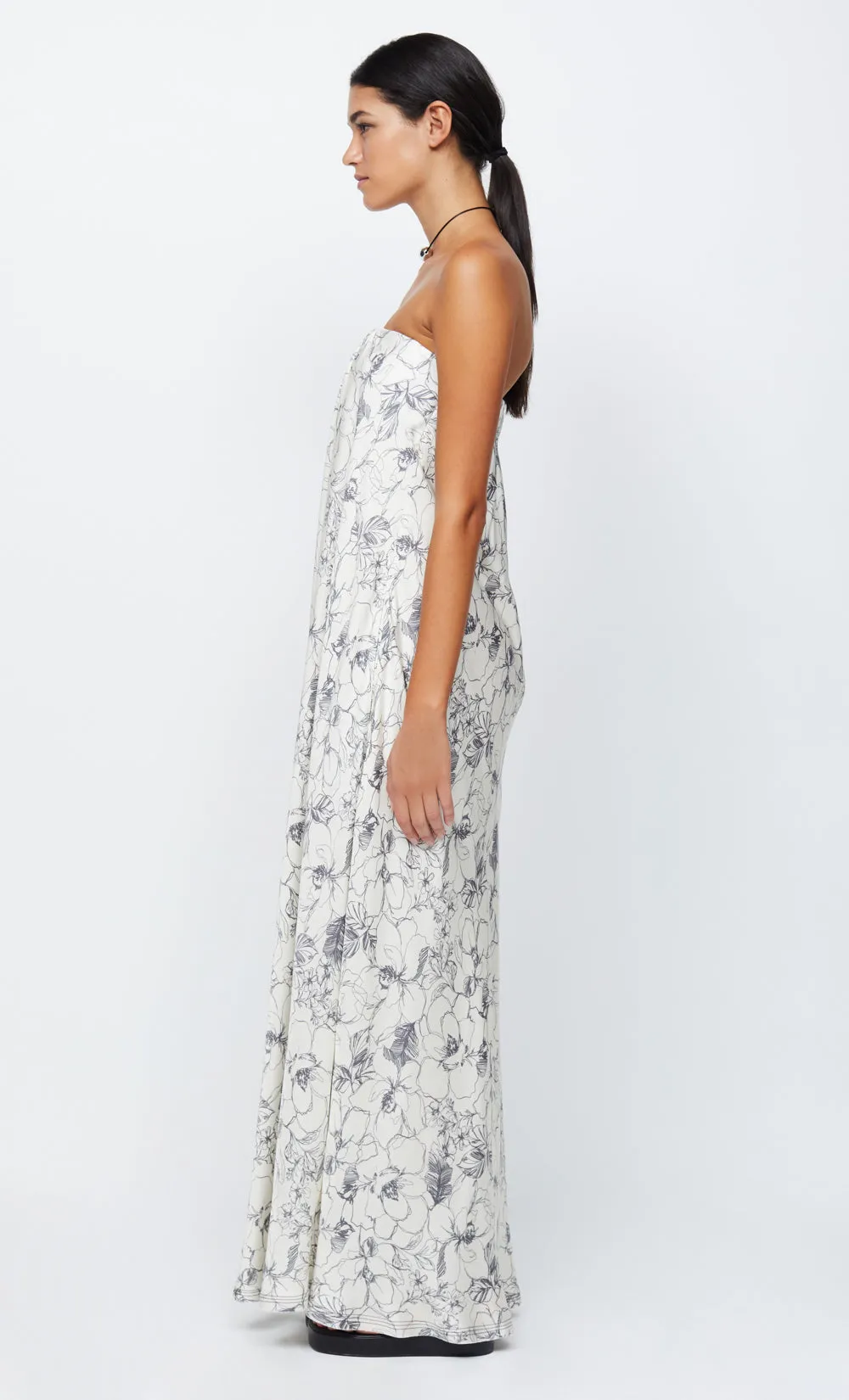 TILLIE STRAPLESS MAXI DRESS - LINEAR FLORAL sold by bec + bridge product image thumbnail 4