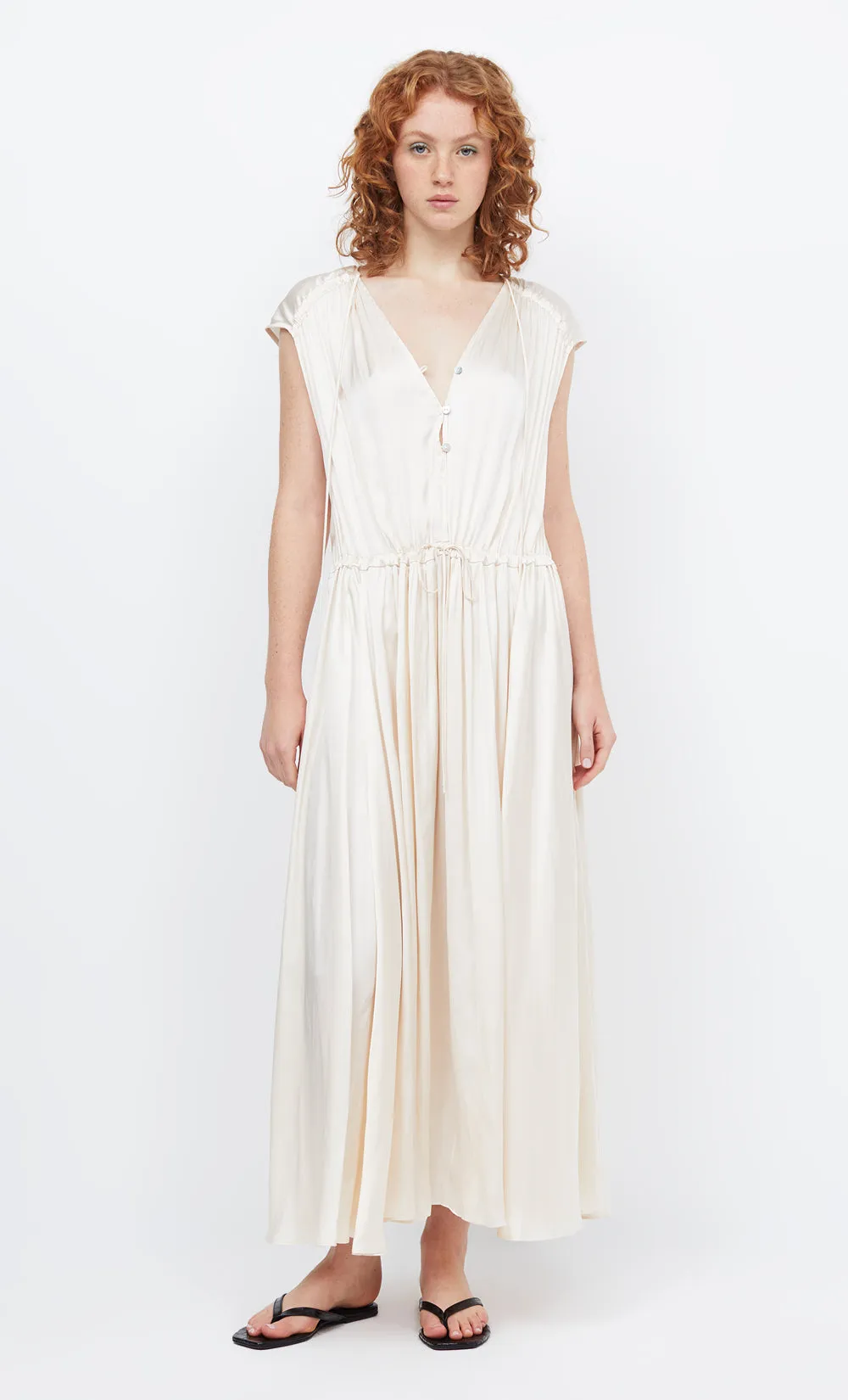 PARADISE BUTTON UP MAXI - IVORY sold by bec + bridge