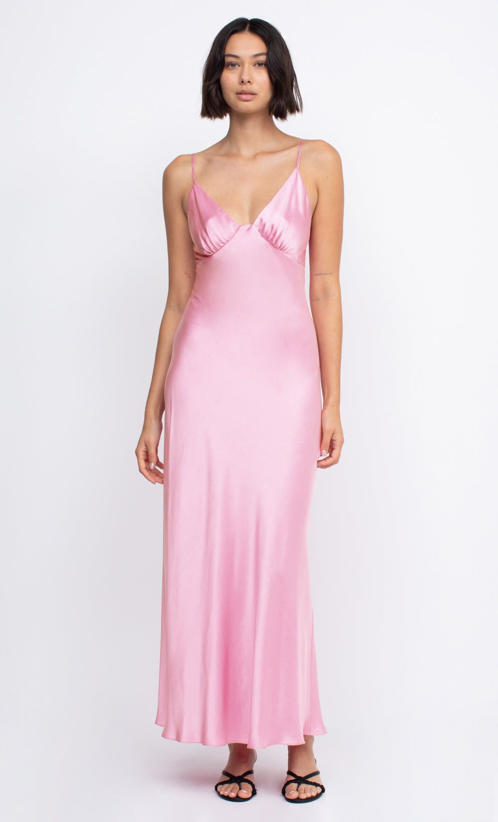 AMBER V MAXI DRESS - CANDY PINK sold by bec + bridge