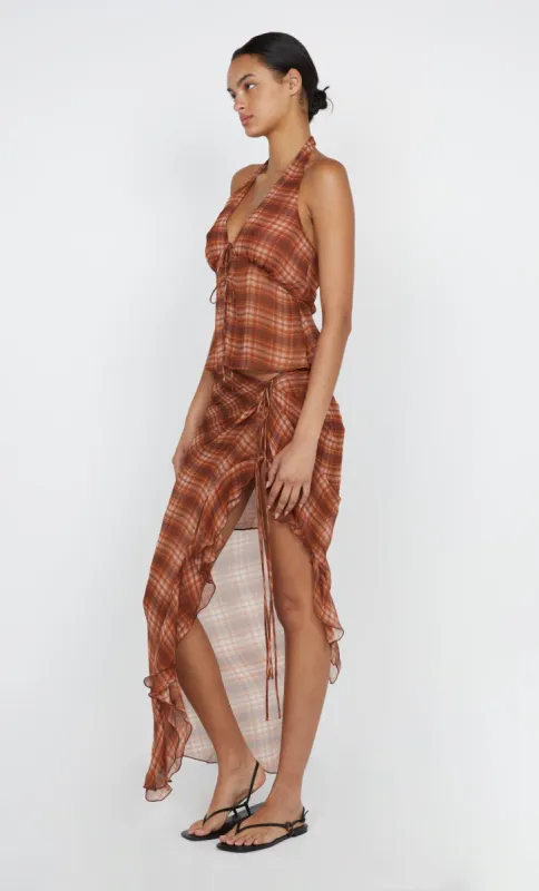 DEVI SARONG SKIRT  - DESERT CHECK sold by bec + bridge