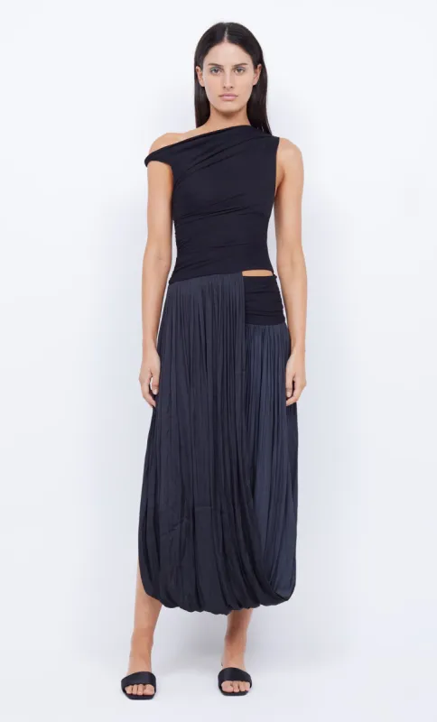 SERENE BOATNECK MAXI DRESS - BLACK sold by bec + bridge