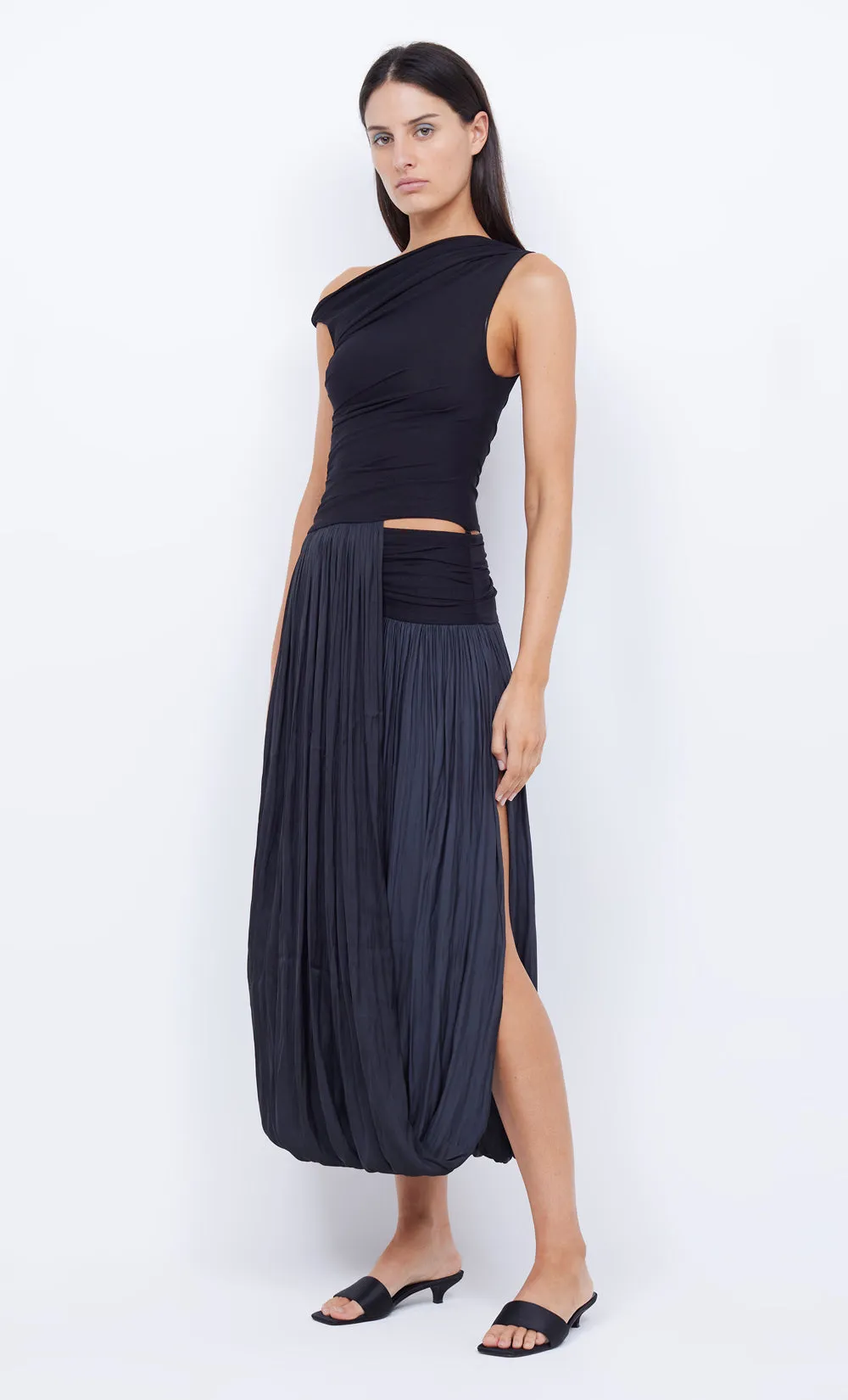 SERENE BOATNECK MAXI DRESS - BLACK sold by bec + bridge product image thumbnail 3
