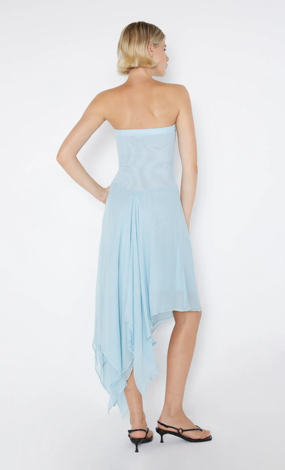 ELZETTE STRAPLESS MIDI DRESS - DOLPHIN BLUE sold by bec + bridge product image thumbnail 2