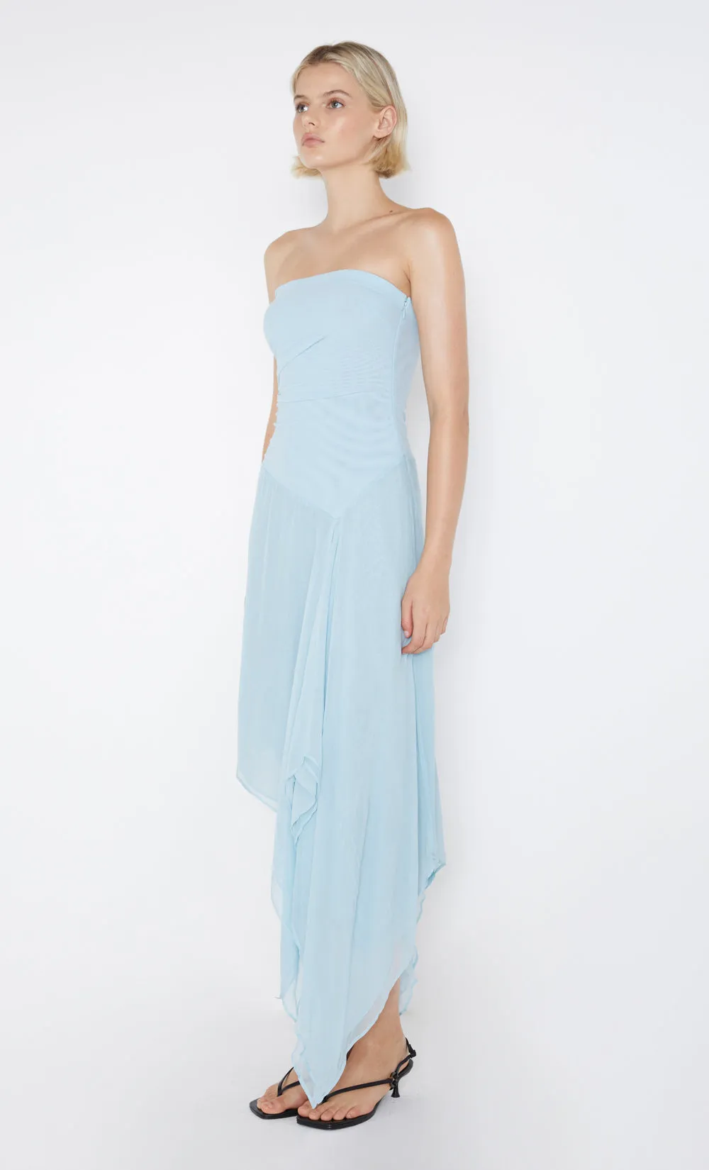 ELZETTE STRAPLESS MIDI DRESS - DOLPHIN BLUE sold by bec + bridge product image thumbnail 3