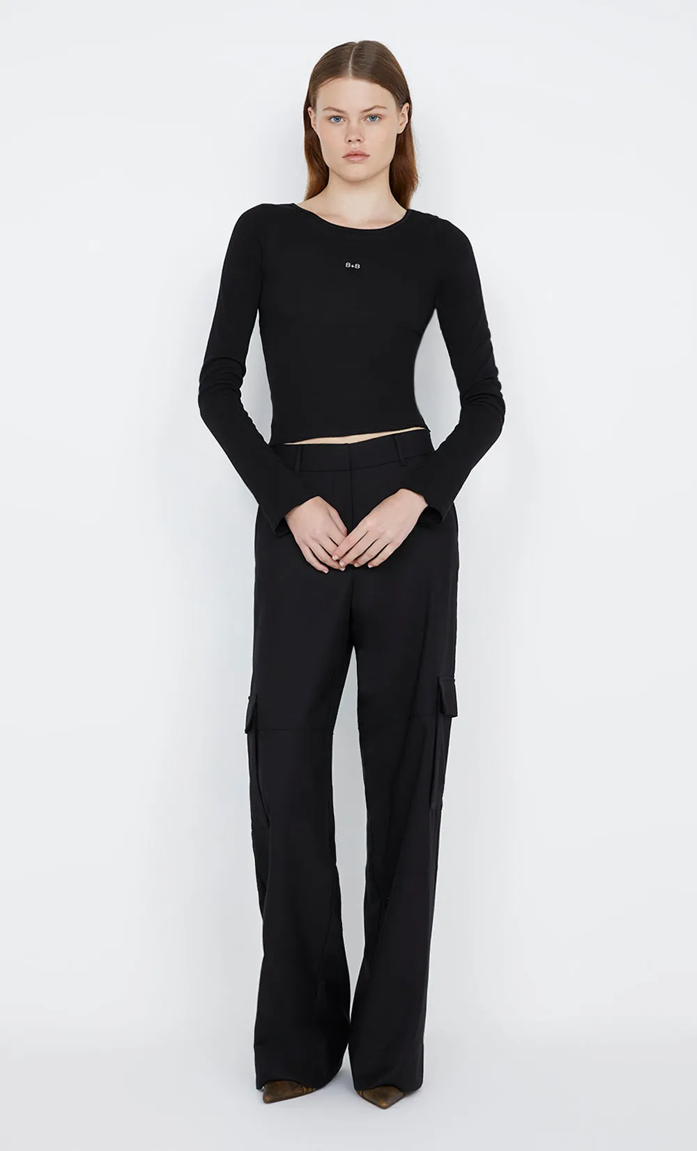 B+B LONG SLEEVE TOP - BLACK sold by bec + bridge product image thumbnail 5