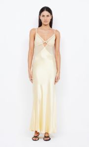 MARGOT V MAXI DRESS - BUTTER YELLOW sold by bec + bridge