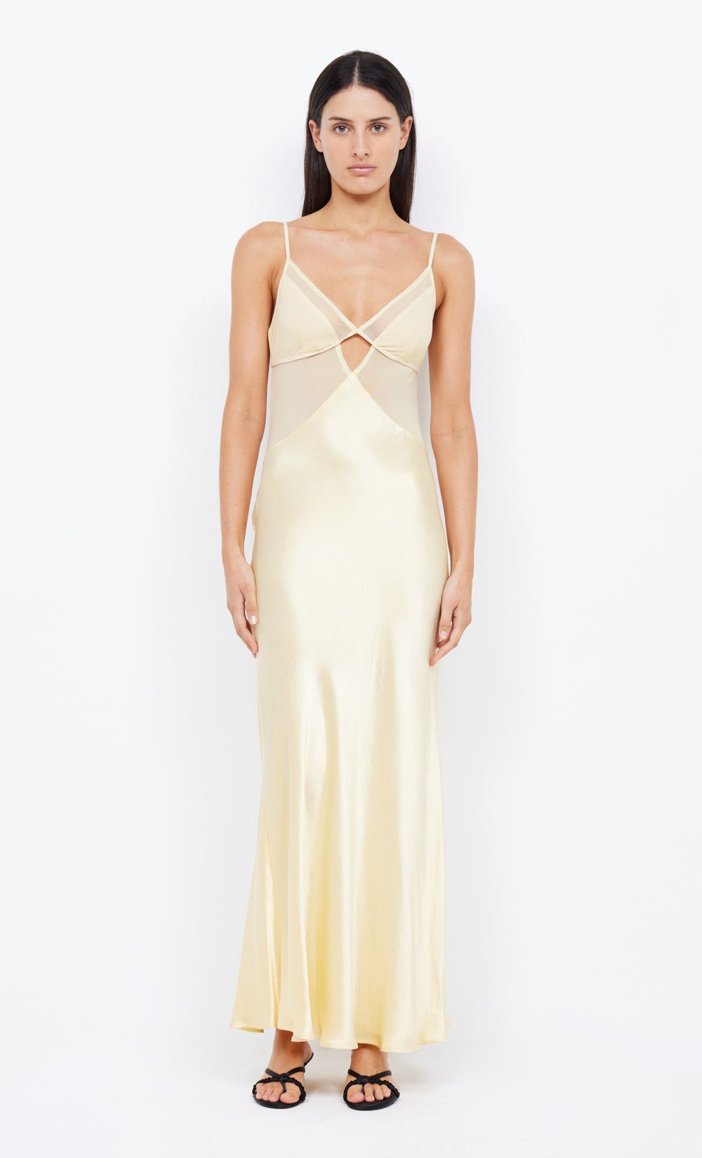 MARGOT V MAXI DRESS - BUTTER YELLOW sold by bec + bridge