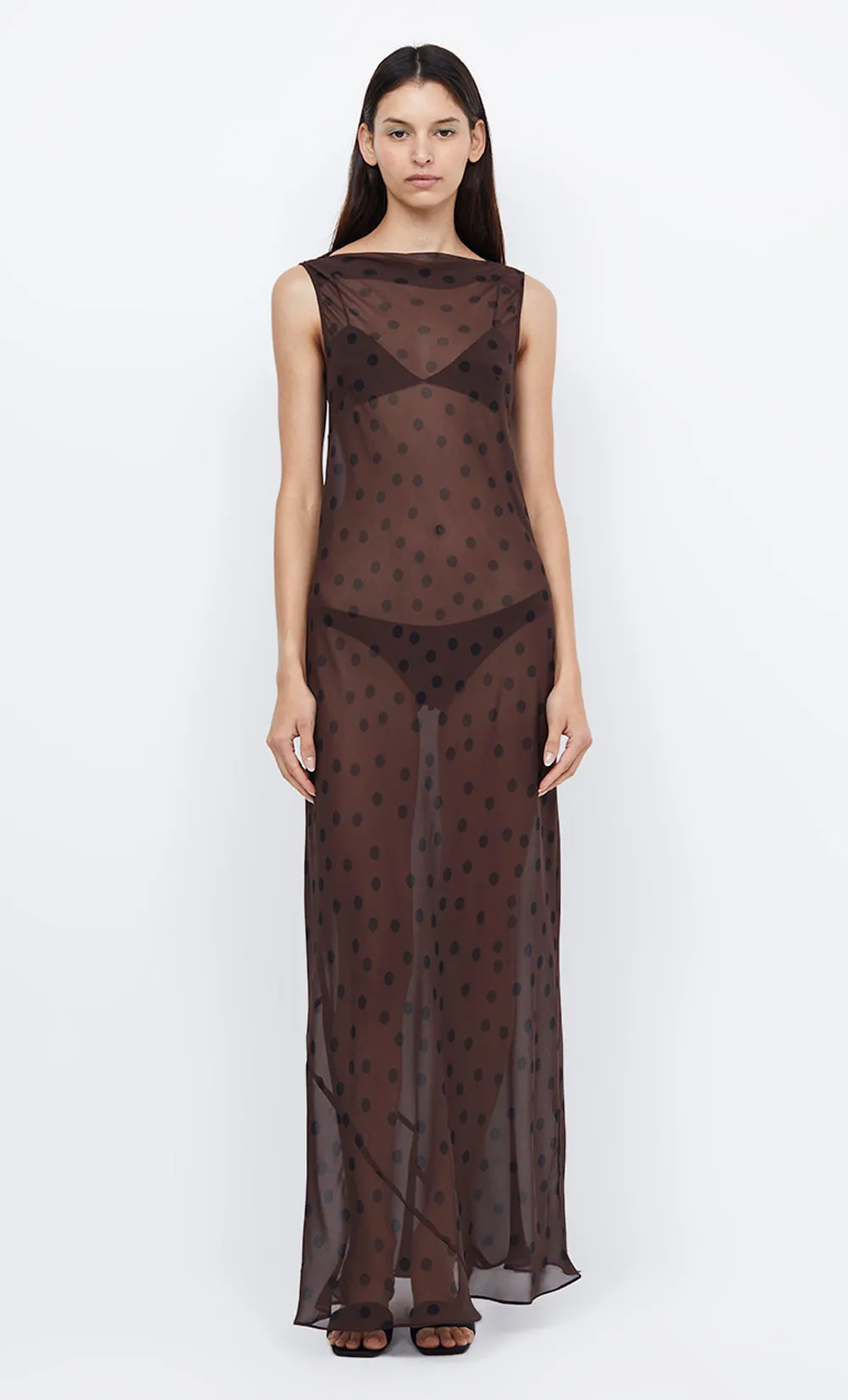 TURNER BOATNECK MAXI DRESS - CHOCOLATE/BLACK sold by bec + bridge product image thumbnail 2