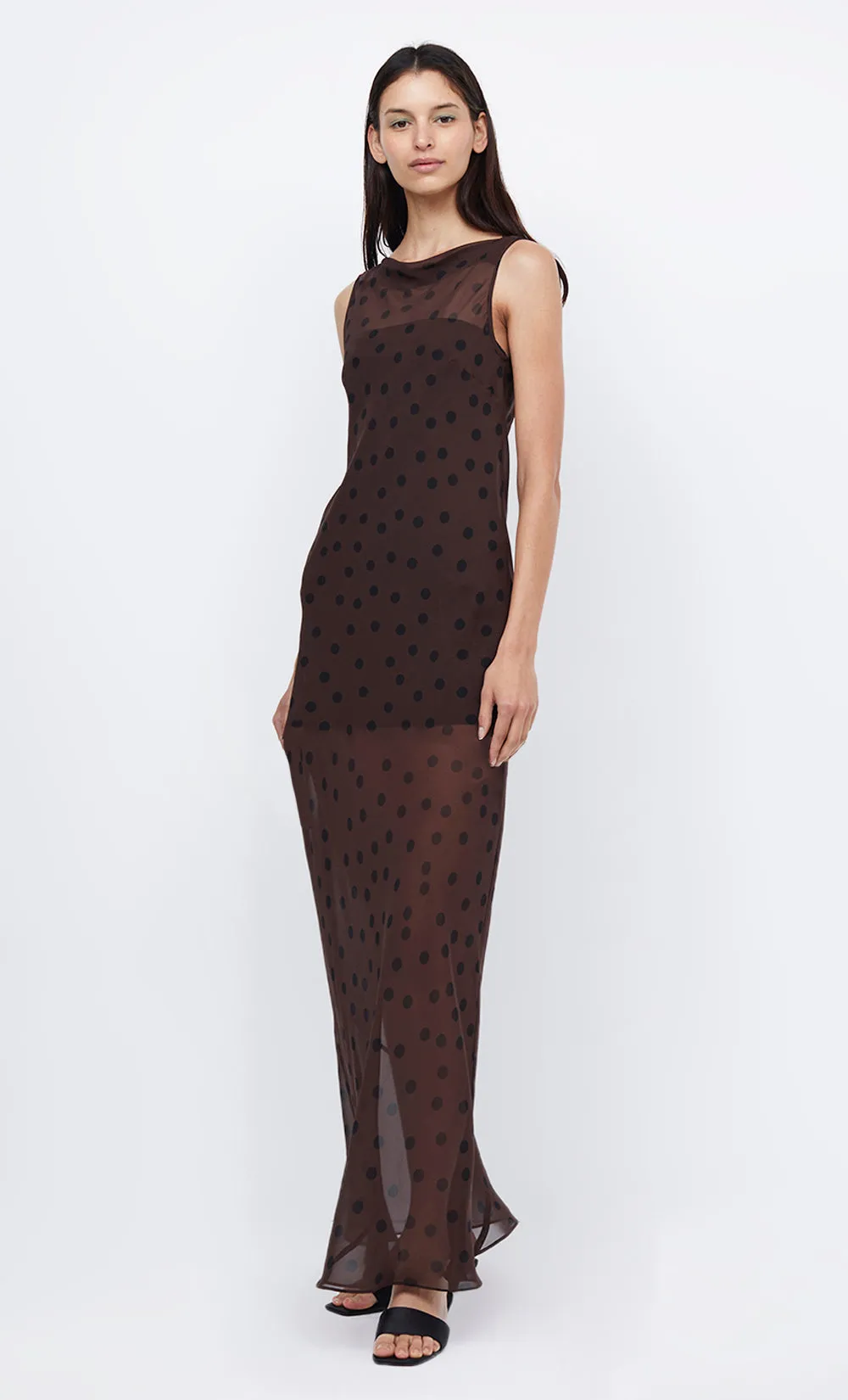TURNER BOATNECK MAXI DRESS - CHOCOLATE/BLACK sold by bec + bridge product image thumbnail 3