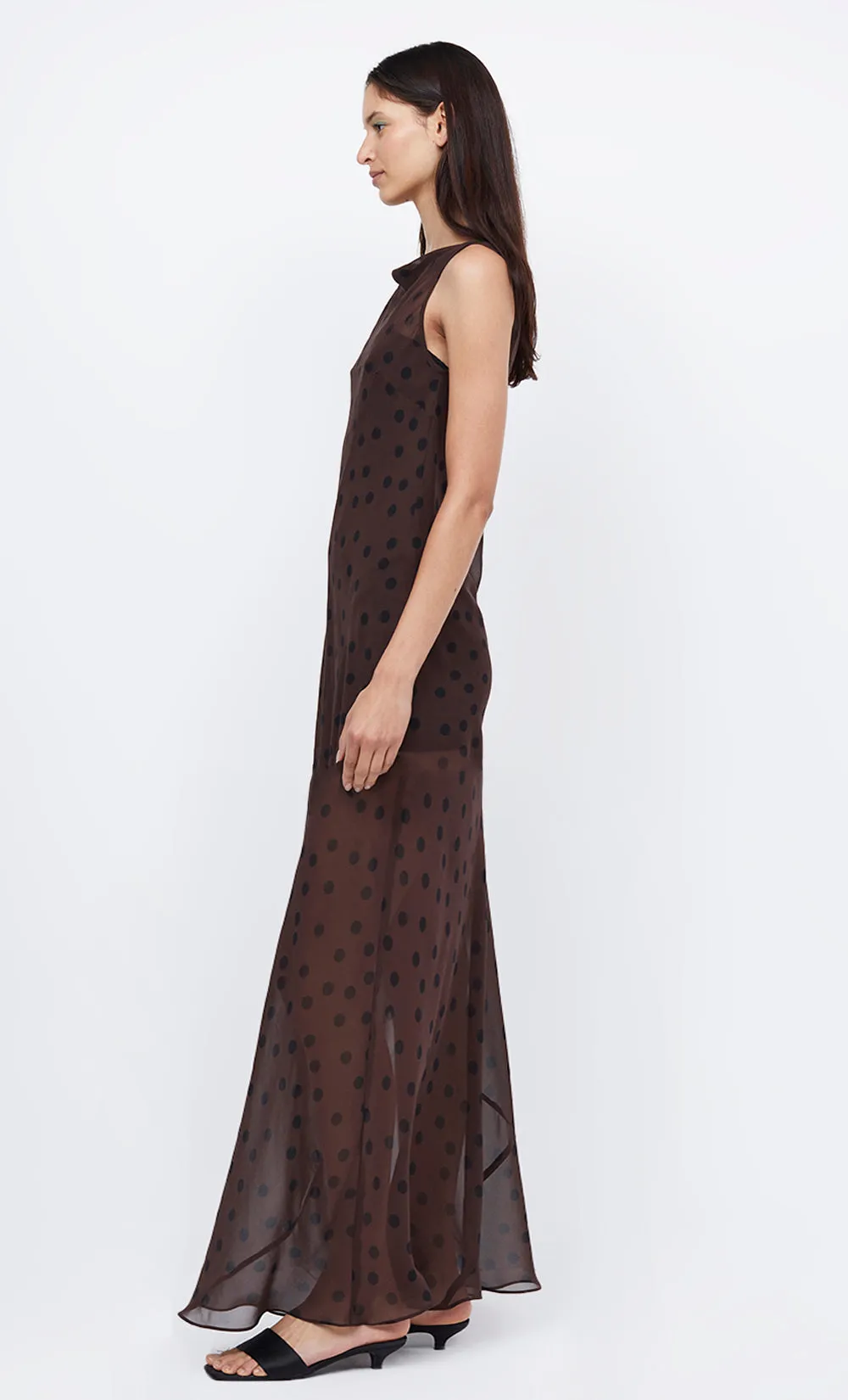 TURNER BOATNECK MAXI DRESS - CHOCOLATE/BLACK sold by bec + bridge product image thumbnail 4