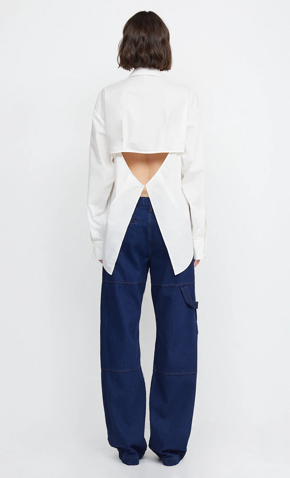 KELZIERA OPEN BACK SHIRT - WHITE sold by bec + bridge product image thumbnail 2