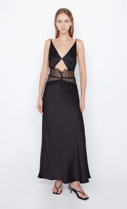 CAMILLE MAXI DRESS - BLACK/BLACK sold by bec + bridge