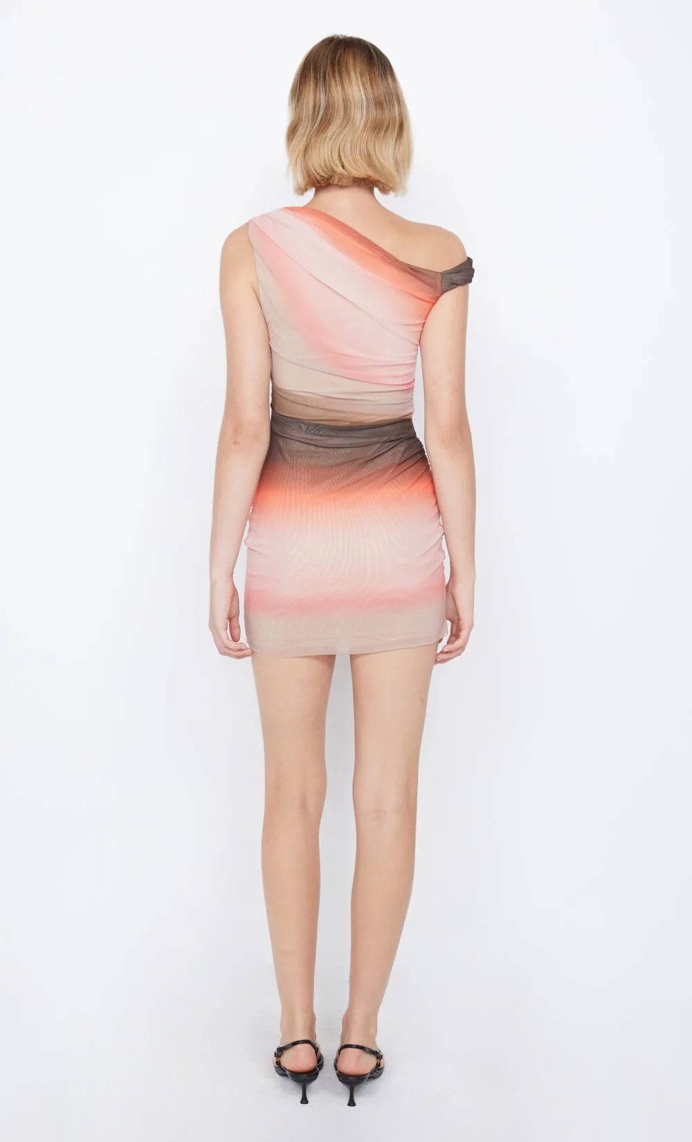 LOUNA MINI DRESS - CHOC/PINK OMBRE sold by bec + bridge product image thumbnail 2