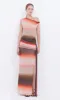 LOUNA ASYM DRESS - CHOC/PINK OMBRE sold by bec + bridge