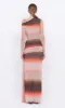 LOUNA ASYM DRESS - CHOC/PINK OMBRE sold by bec + bridge