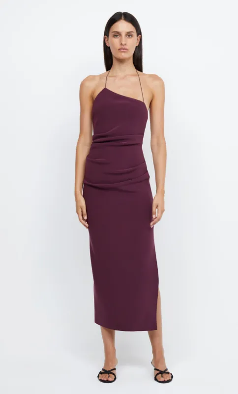 ANDY ASYM MIDI DRESS - PLUM sold by bec + bridge