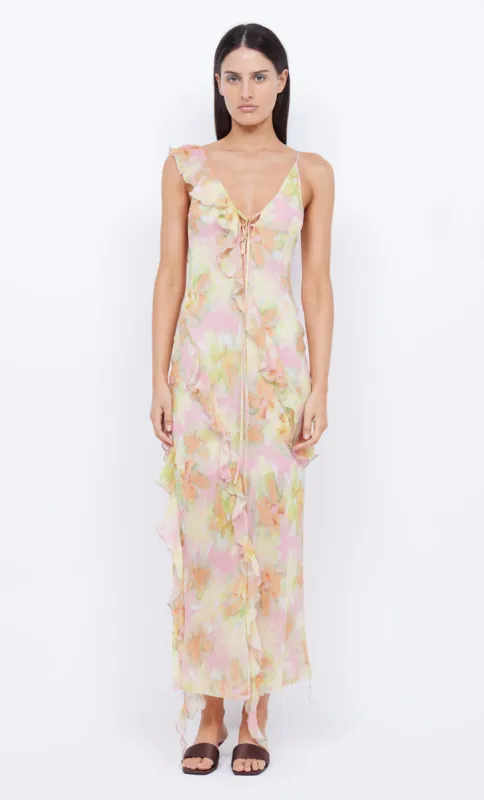 COURTNEY FRILL MAXI DRESS - PINK BLOSSOM sold by bec + bridge