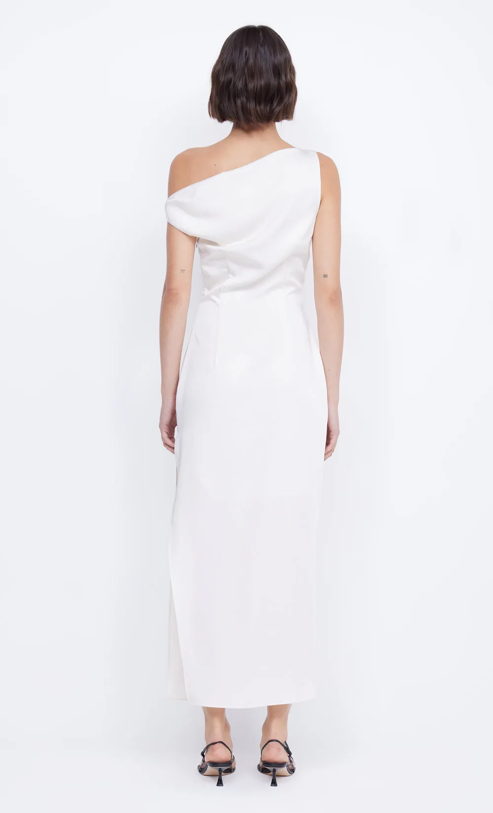 ROCHELLE ASYM MIDI DRESS - CREAM sold by bec + bridge product image thumbnail 5