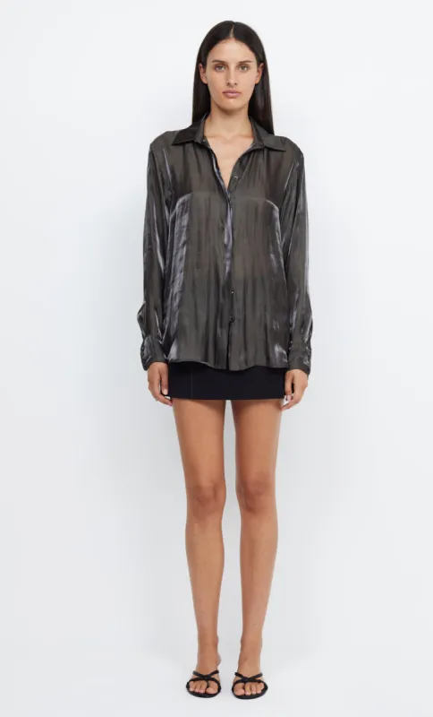 MONICA SHIRT - GRAPHITE sold by bec + bridge