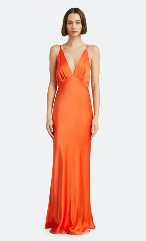 LORELAI V MAXI DRESS - FIRE RED sold by bec + bridge