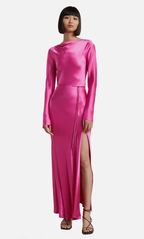 MOON DANCE LONG SLEEVE MAXI DRESS - DEEP PINK sold by bec + bridge