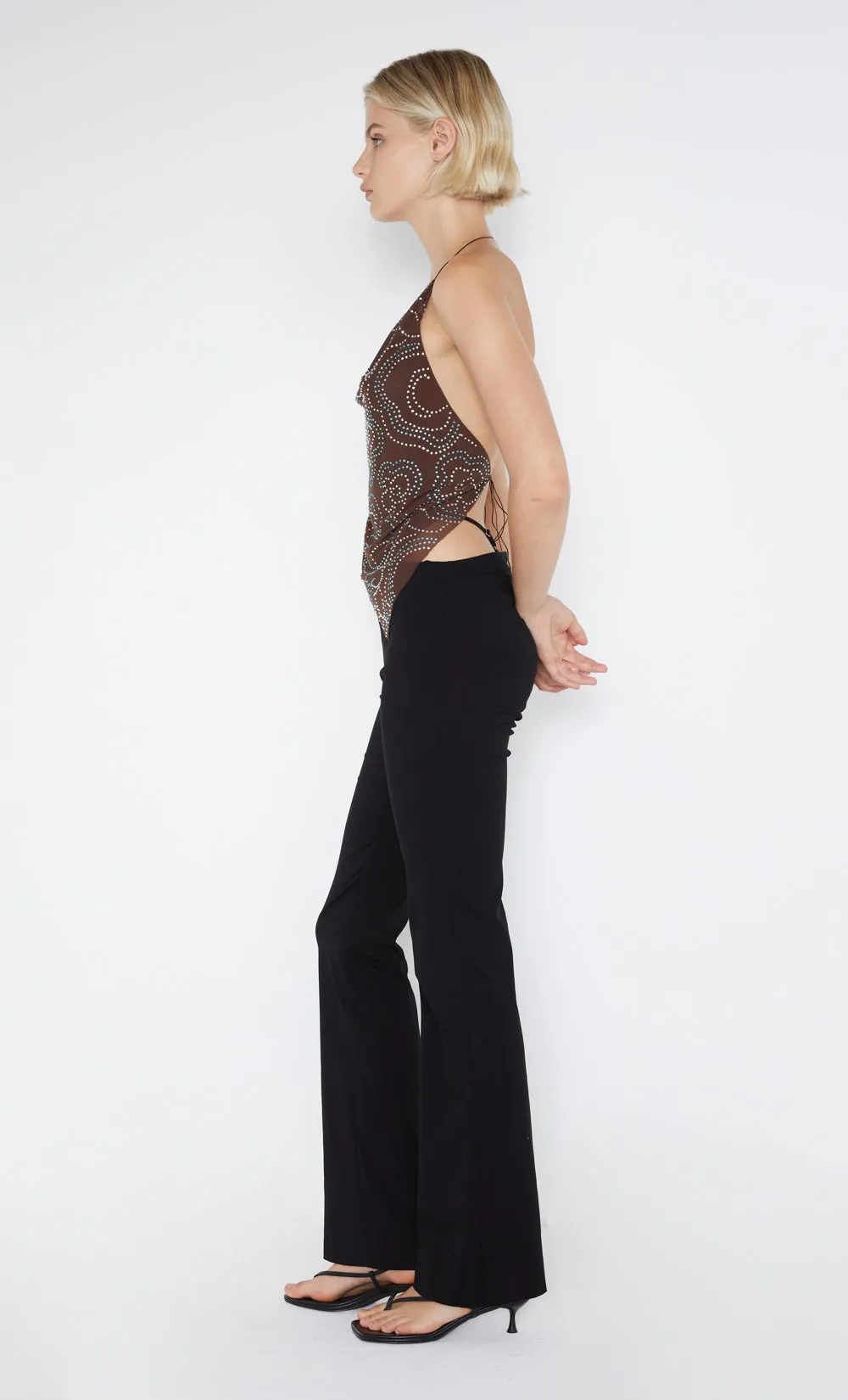 ALIZE ASYM HALTER TOP - ESPRESSO sold by bec + bridge product image thumbnail 5