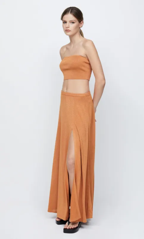 INDYA KNIT MAXI SKIRT - RUST sold by bec + bridge