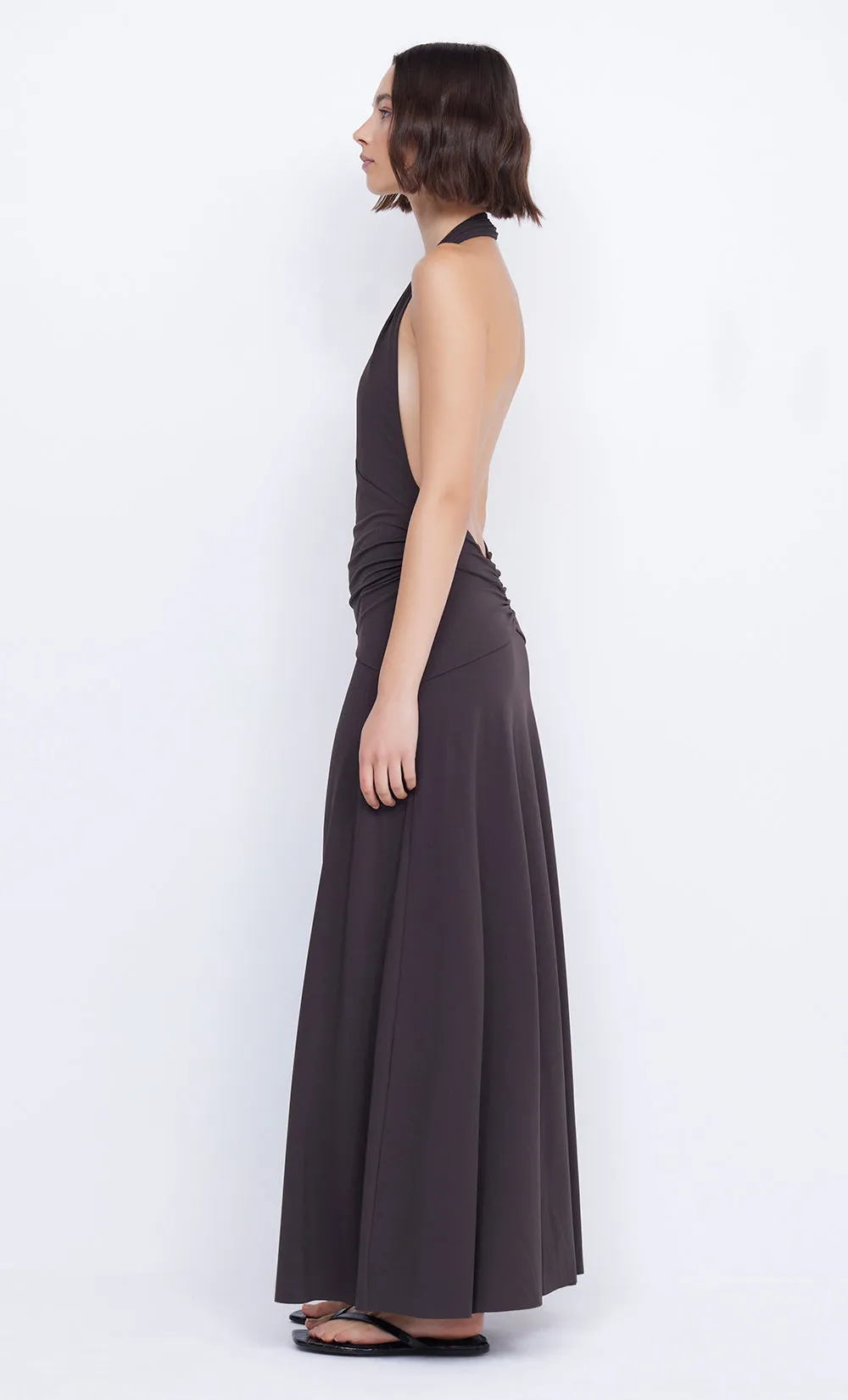 BLANCHE HALTER MAXI DRESS - ESPRESSO sold by bec + bridge product image thumbnail 4