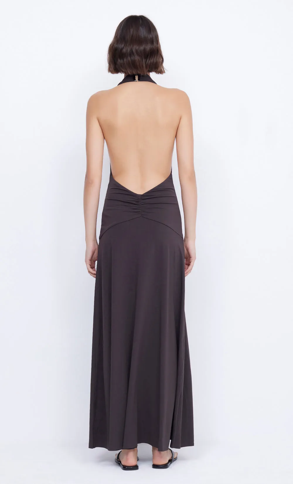BLANCHE HALTER MAXI DRESS - ESPRESSO sold by bec + bridge product image thumbnail 2