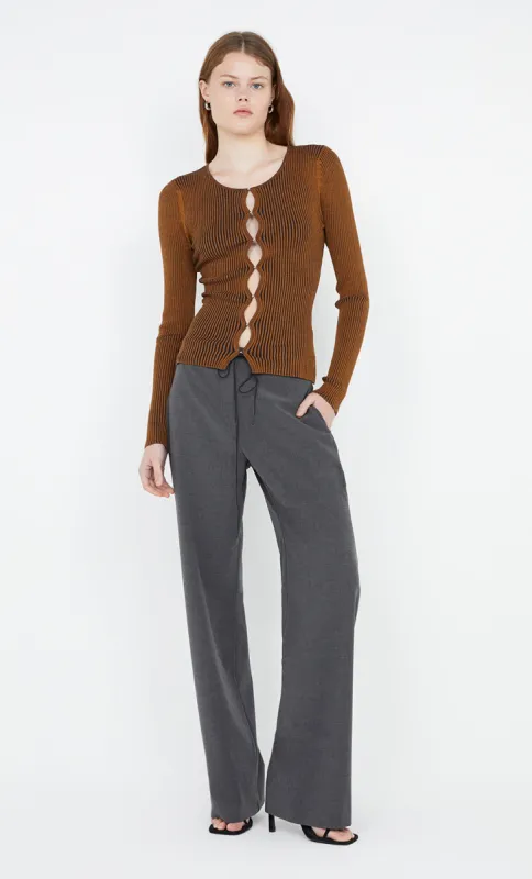 LAILA LONG SLEEVE KNIT CARDIGAN - RUST sold by bec + bridge