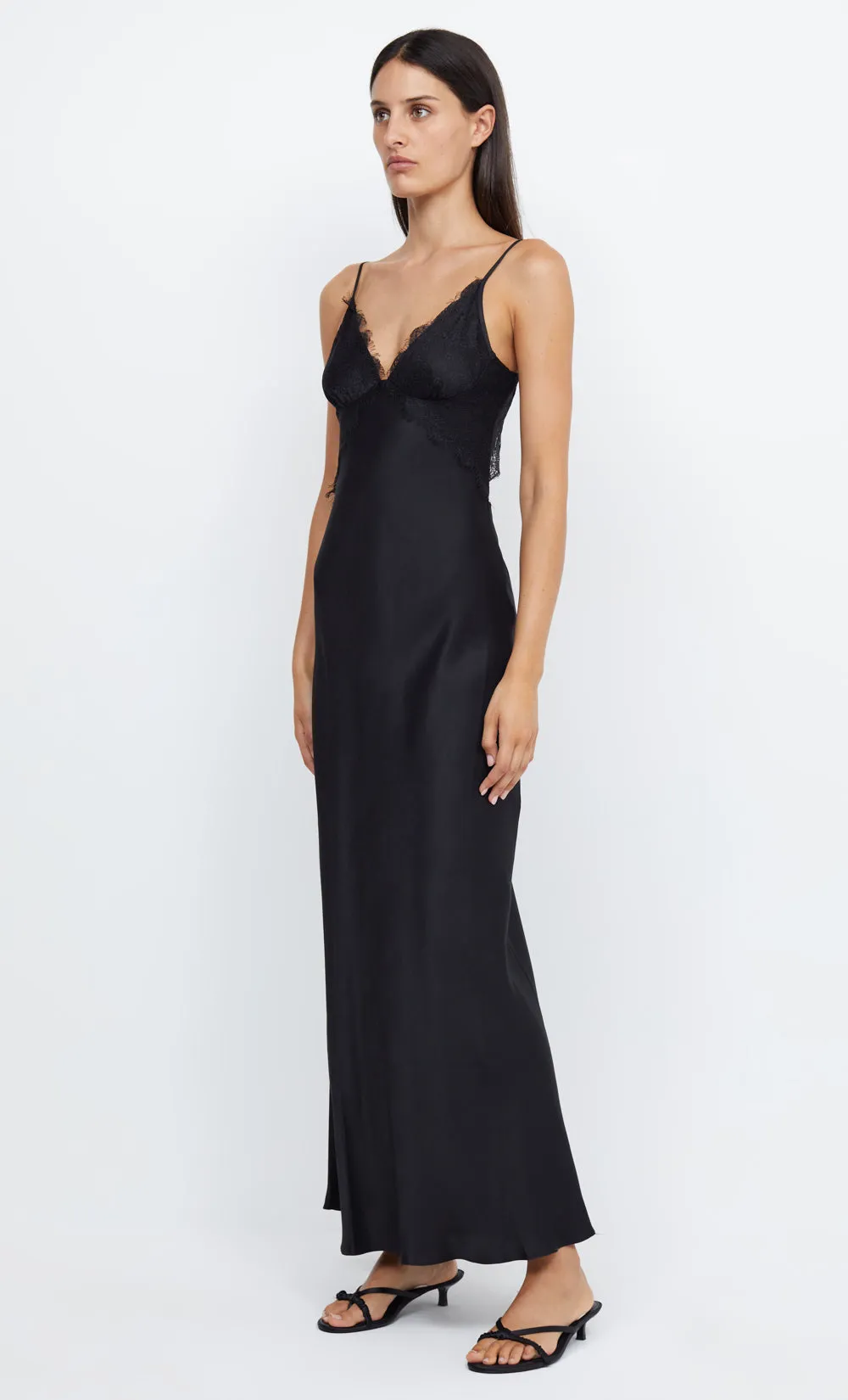 EMERY LACE MAXI DRESS - BLACK/BLACK sold by bec + bridge product image thumbnail 4