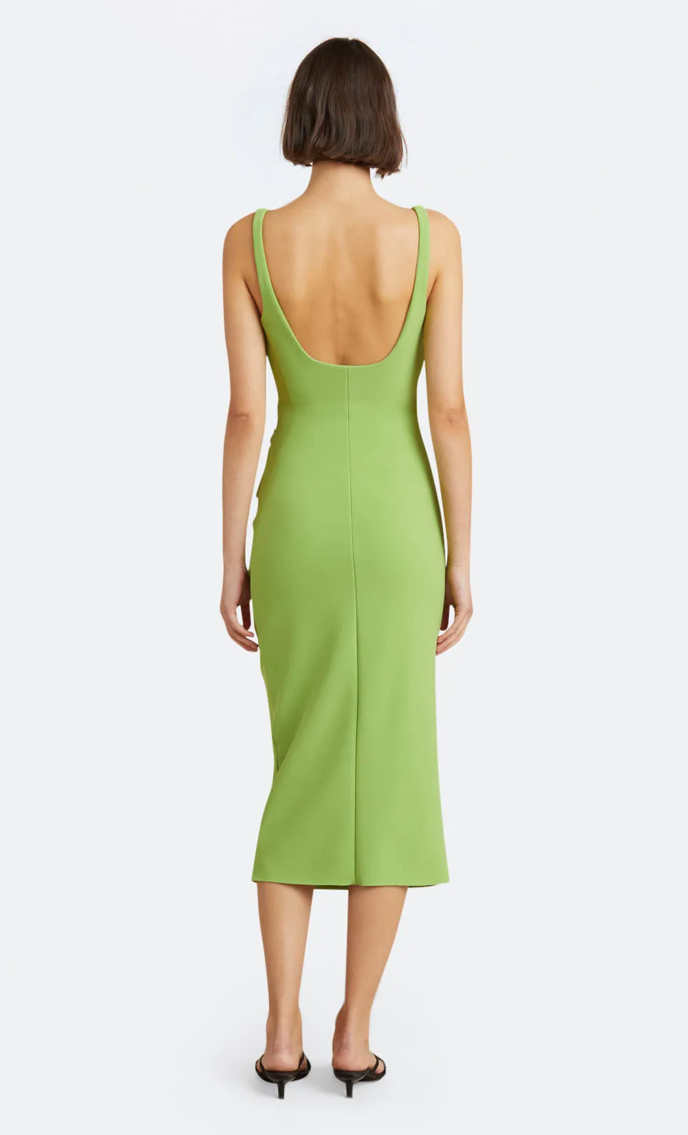 KARINA TUCK MIDI DRESS - SWEET PEA GREEN sold by bec + bridge product image thumbnail 4