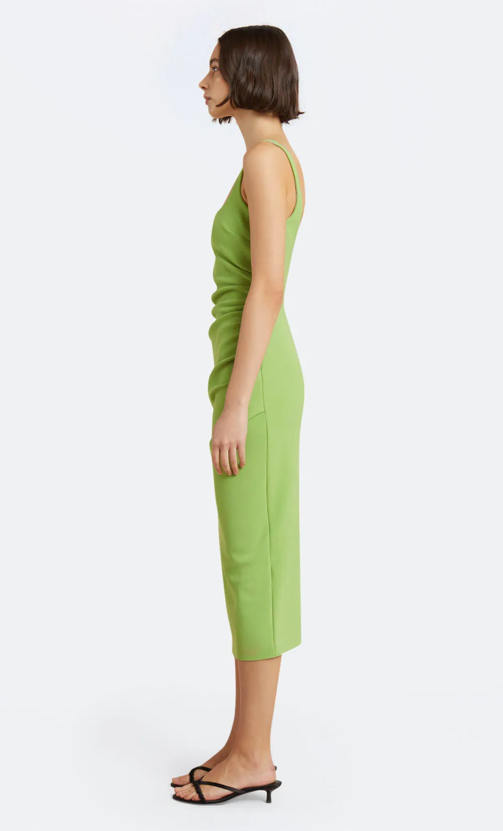 KARINA TUCK MIDI DRESS - SWEET PEA GREEN sold by bec + bridge product image thumbnail 3