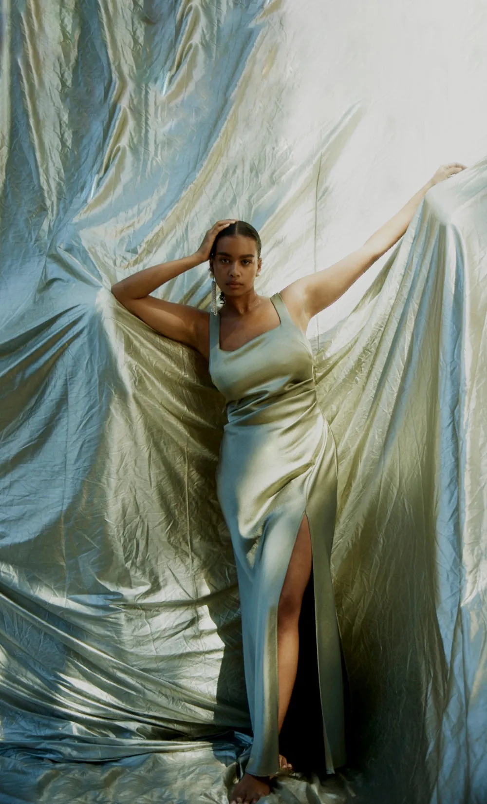 THE DREAMER SQUARE NECK DRESS - SAGE sold by bec + bridge product image thumbnail 3