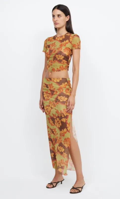 JULIEN MAXI SKIRT - HIBISCUS PATCH sold by bec + bridge