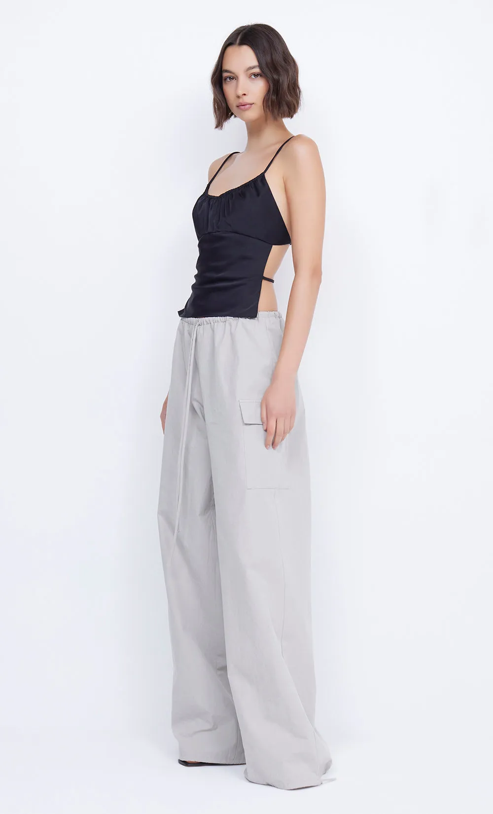 AIMEE CARGO PANT - STONE sold by bec + bridge