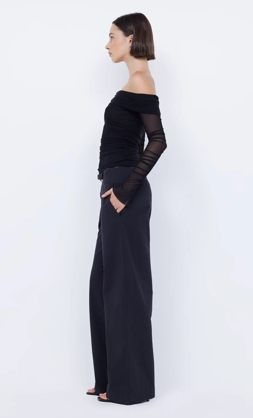 SASHAY LONG SLEEVE TOP - BLACK sold by bec + bridge product image thumbnail 4