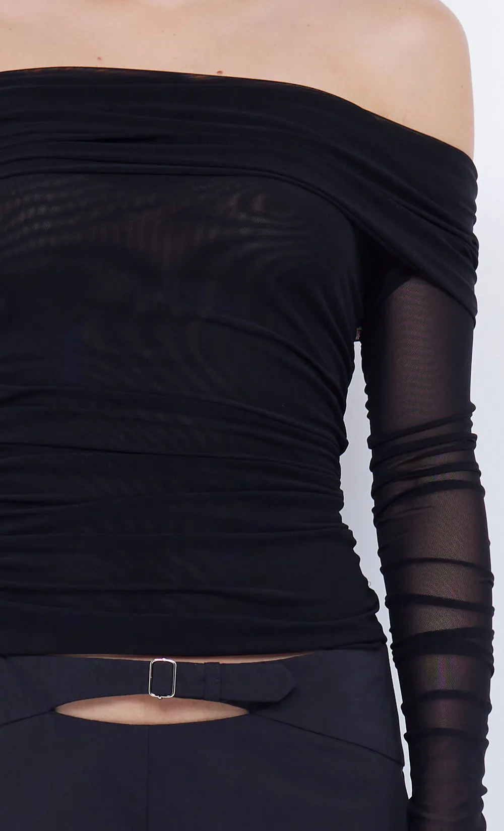 SASHAY LONG SLEEVE TOP - BLACK sold by bec + bridge product image thumbnail 5