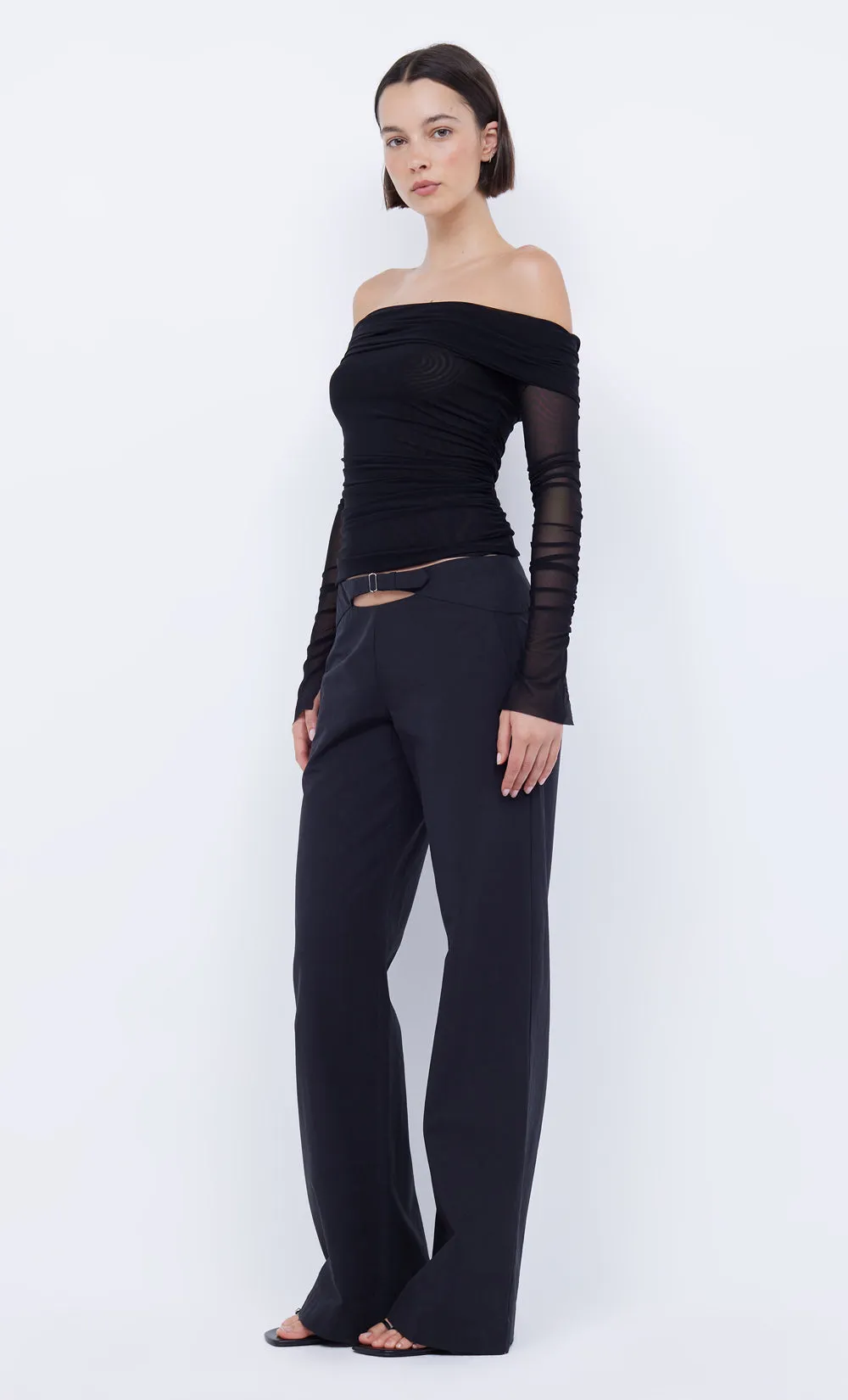 SASHAY LONG SLEEVE TOP - BLACK sold by bec + bridge product image thumbnail 3